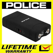 POLICE Stun Gun 800 380 BV Mini Rechargeable LED Flashlight Black