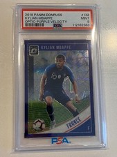 Rare Kylian Mbappe 2018 Donruss Optic Purple 80/125 Verified PSA 9 Soccer Card