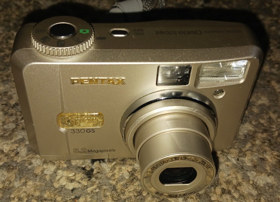 Pentax Optio 330 GS Digital Camera 3.2MP 3x Zoom Tested Fast