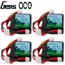 4X Gens ace Adventure 350mAh 30C 7.4V 2S Lipo Battery JST For RC Cars Micro B US