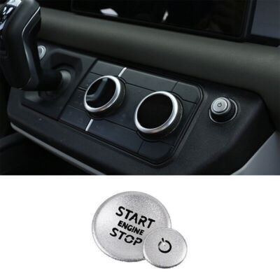 For Defender 110 2020-UP Silver Aluminum Engine Start Stop Ignition Button Ring