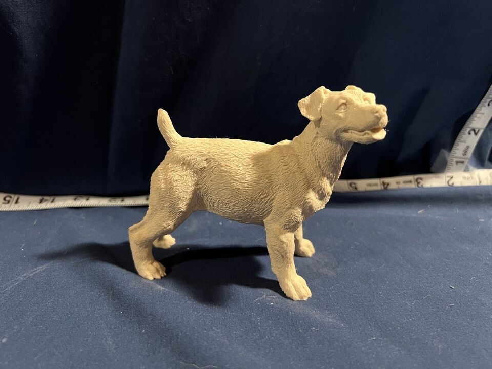 Jack Russell Vintage Castagna Figurine - White Standing Terrier