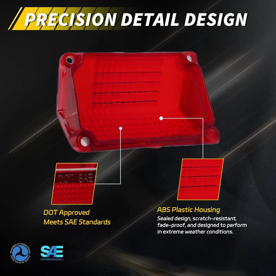 2x Lentes de luz trasera roja con junta para El Camino y Chevelle Wagon 1968-1969 Foto 4 de 4