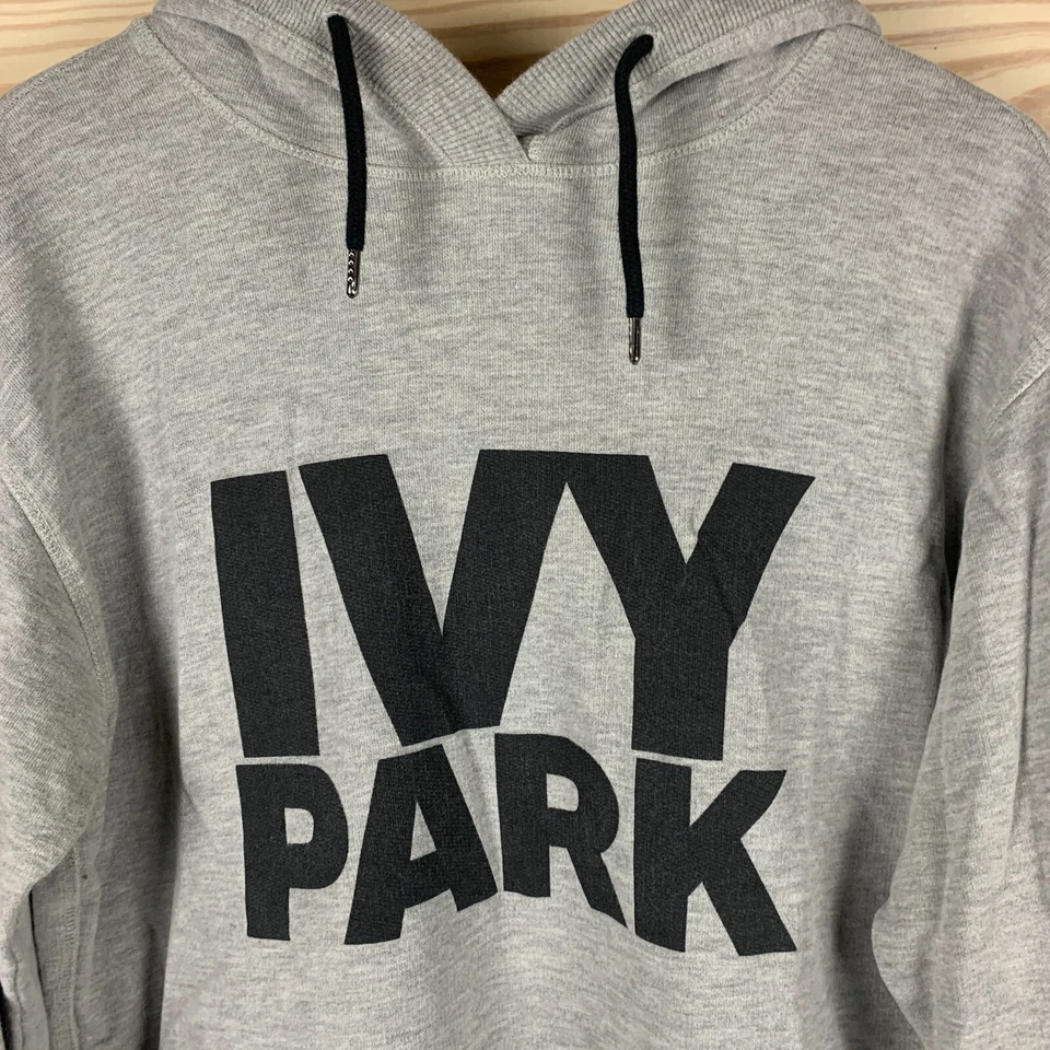 Ivy Park толстовка с капюшоном маленький пуловер серый большого размера Streetwear махровая толстовка - Изображение 2 из 4