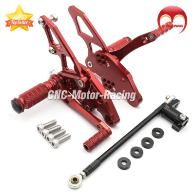 Red For Yamaha YZF R15 V2 R150 2012-2017 Rearset Footrest Footpeg Pedals Shift