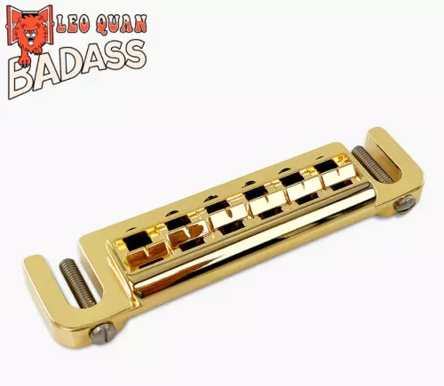 Gold Badass Wraparound Bridge Locking Metric Studs Import Guitars GB-3347-M02