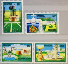 Senegal 1985 837-40 630-33 Water Emergency Plan Water Supply Well MNH