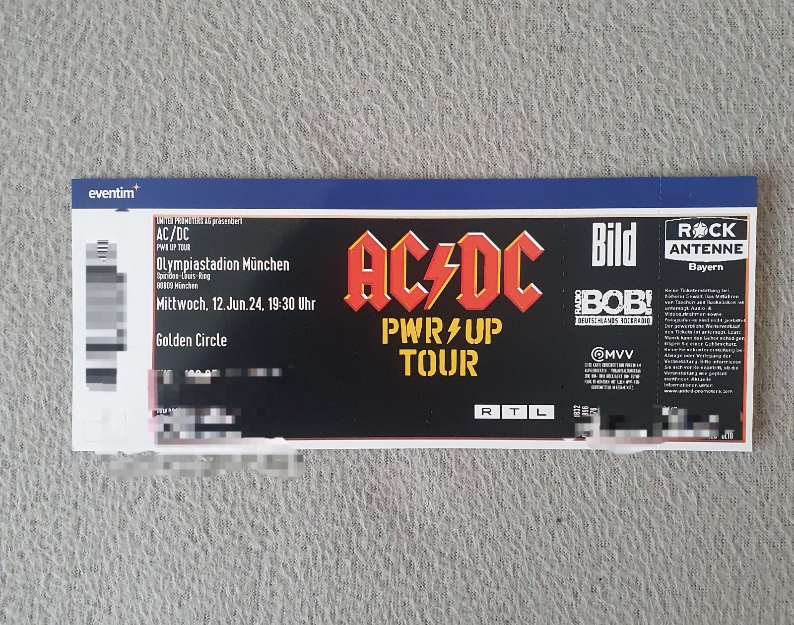 1x AC/DC Ticket, Golden Circle (vor der Bühne), am 12.06.2024, in ...