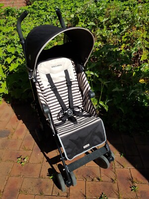 Maclaren Quest arc stroller in Railroad stripe RRP $699 Australia