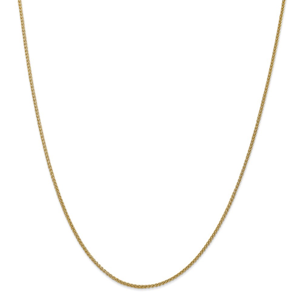 14k Yellow Gold 1.55mm Semi Solid Wheat Chain w/ Lobster Clasp 16" - 30"