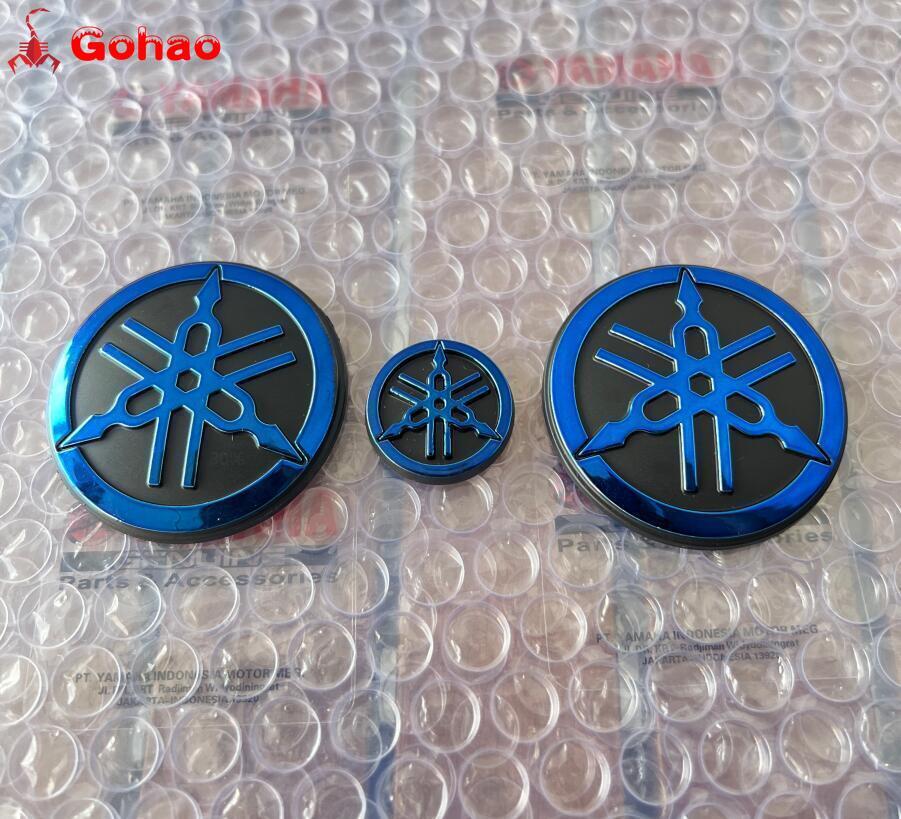 3x for R1 R3 R6 R7 XJR YZF TANK EMBLEM BADGE GEL DECAL STICKER 25