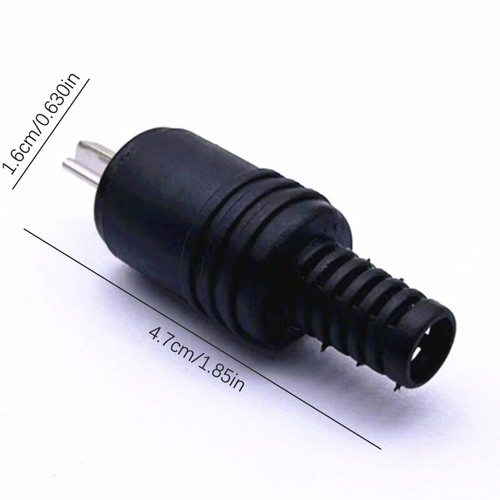 2PCS Male Speaker Tools Power Signal Audio Black Adapter 2 Pin Connector AT - Afbeelding 4 van 5