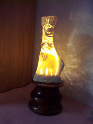 CAMEL BONE HAND CRAFTED LAMP # 1643