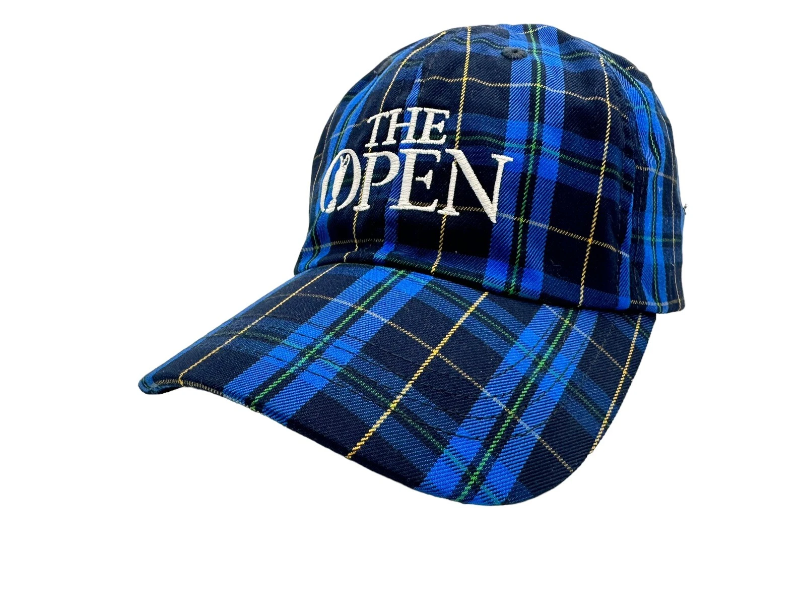 The Open 147th Carnoustie Blue Plaid Baseball Cap Purchased at Scotland Open