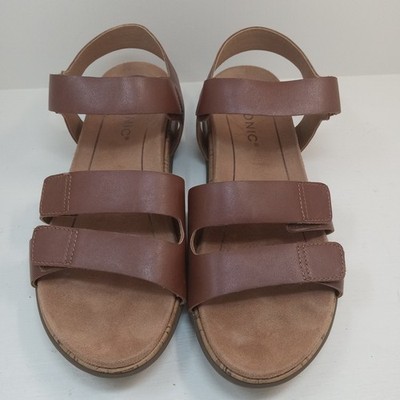 NWOB Vionics Orthopedic Arch Brown Leather Sz 7 Hook and Loop Straps