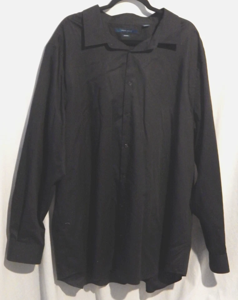 Perry Ellis Black Dress Shirt Mens 3XLT Non Iron Button Up Business Formal VGC - Image 2 of 4