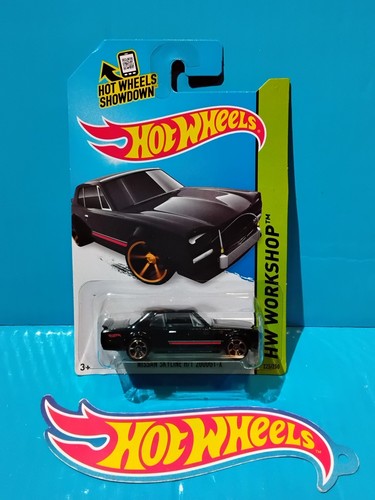 2014 HOT WHEELS NISSAN SKYLINE H/T 2000GT-X #225 BLACK THEN & NOW HAKOSUKA JDM