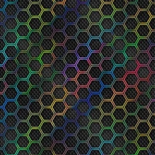 Holographic HexCells 23 - 18"x46" Hydrographic Film Hydro Dipping