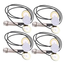 4PCS Piezo Transducer Contact Pickup Microphone for Kalimba Thumb Piano Jack