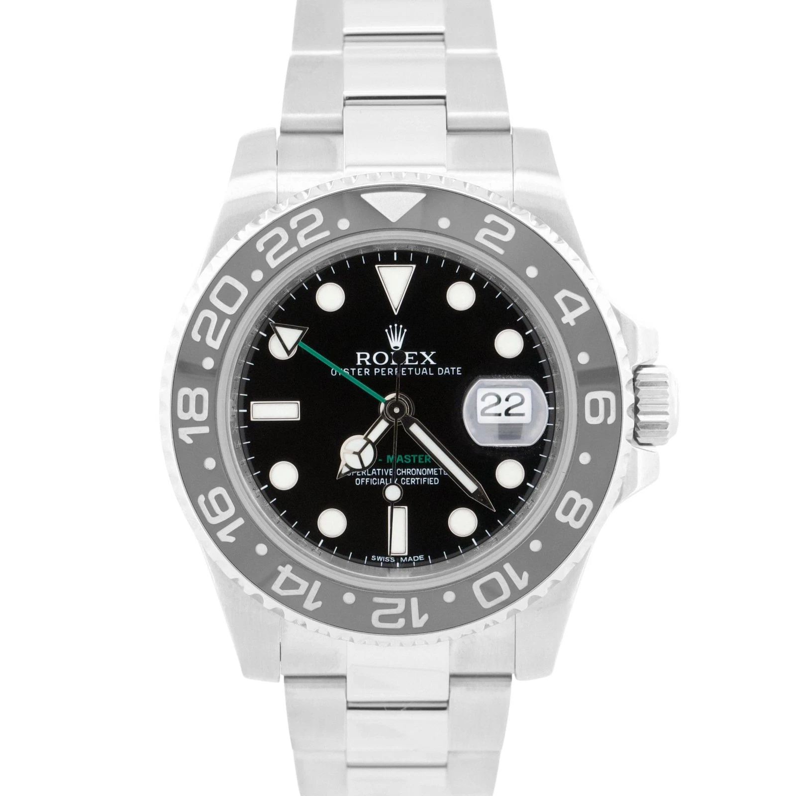 Rolex GMT-Master II BLACK Green Stainless Steel Ceramic 40mm 116710 LN Watch