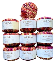LOTS of 10 Knit Picks Sparkles "IMPATIENCE"  (100% Nylon) Ladder Ribbon Yarn