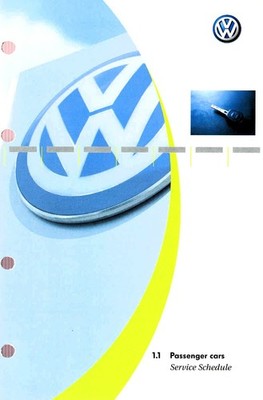 Volkswagen Passenger cars  Service Schedule (blanco)  221.553.SP1.20 englisch