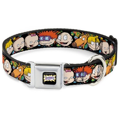 Dog Collar RRA-RUGRATS Logo Full Color Rugrats Character Faces CLOSE-UP WIDE-Sma