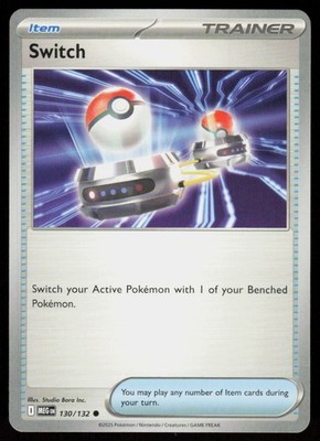 Switch 130/132 Common Mega Evolution Pokemon Near Mint