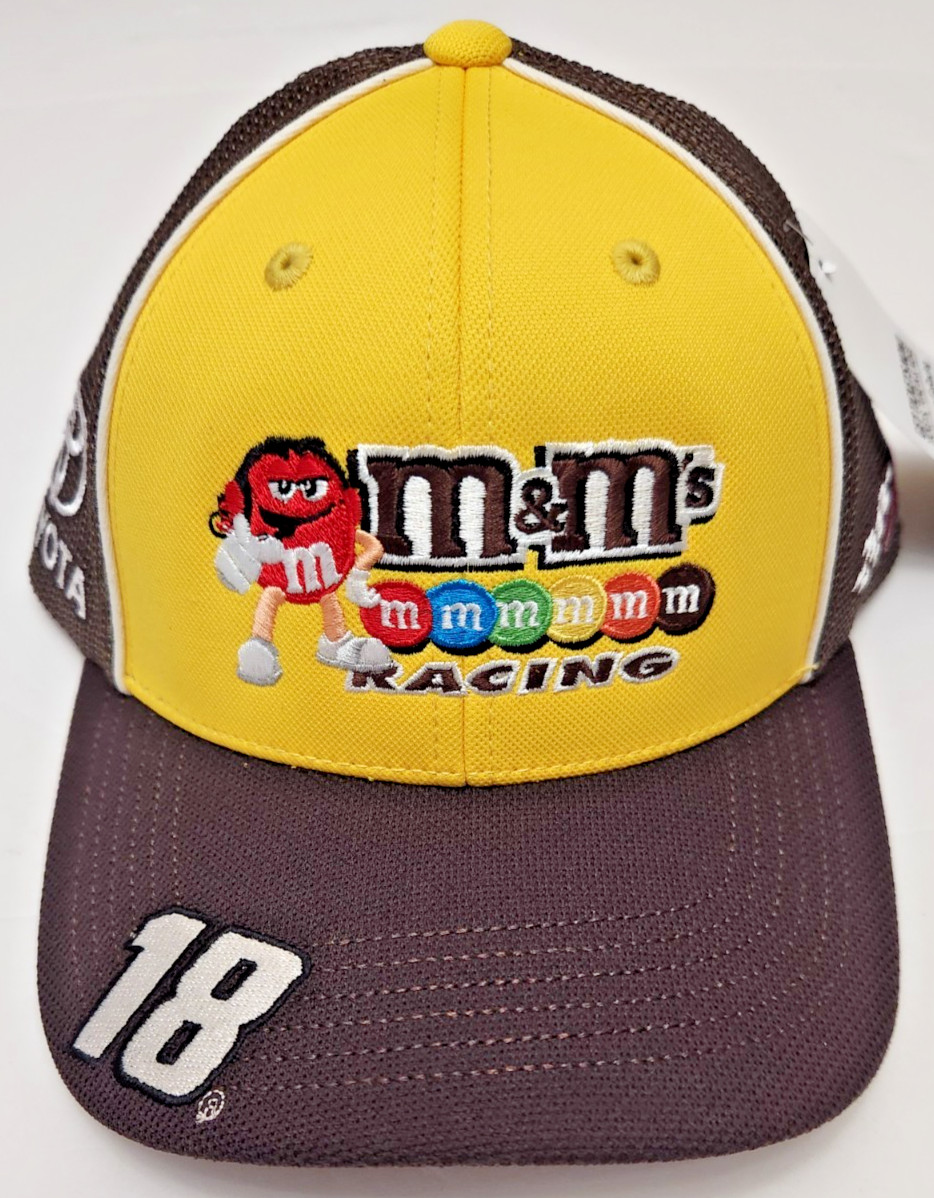 Kyle Busch #18 Nascar m&m's Racing Mesh Back Trucker Adjustable Hat