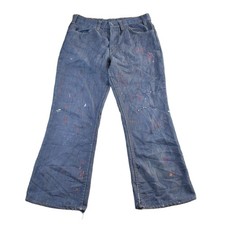 Vintage 1970s Levi's Orange Tab Bell Bottom Flare Denim Jeans Men's Medium 33 x