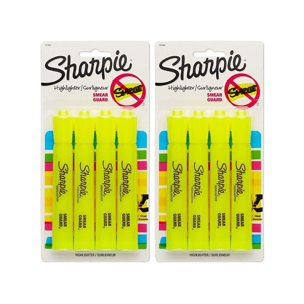 S 8 Pack Yellow Smear Guard Chisel Tip Fade Resistant