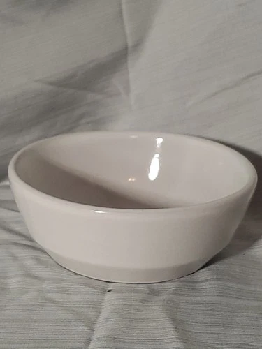 Vintage White Frankoma Pottery - Bowl (5.5")(6N Glaze) -Plainsman/ Sapalpa/Clay