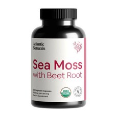 Mousse De Mer Bio Avec Racine De Betterave 120 Capsules Par Atlantic Naturals