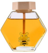 Glass Honey Jar with Dipper and Lid Cute airt...