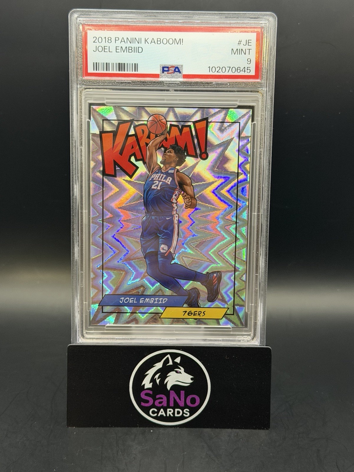 2018 Panini Rewards - Kaboom! Joel Embiid #K-JE Mint 76ers