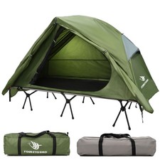 4-in-1 Camping Cot Tent, Foldable Elevated Tent Set for 1 Person to Use, Elev...