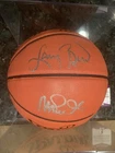 Magic Johnson Larry Bird Dual Signed NBA Basketball Beckett BAS AU Cert #MJ03646