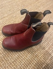 🦋Red Blundstone Leather Pull On Boots 4-5  Bohemian Folk🦋