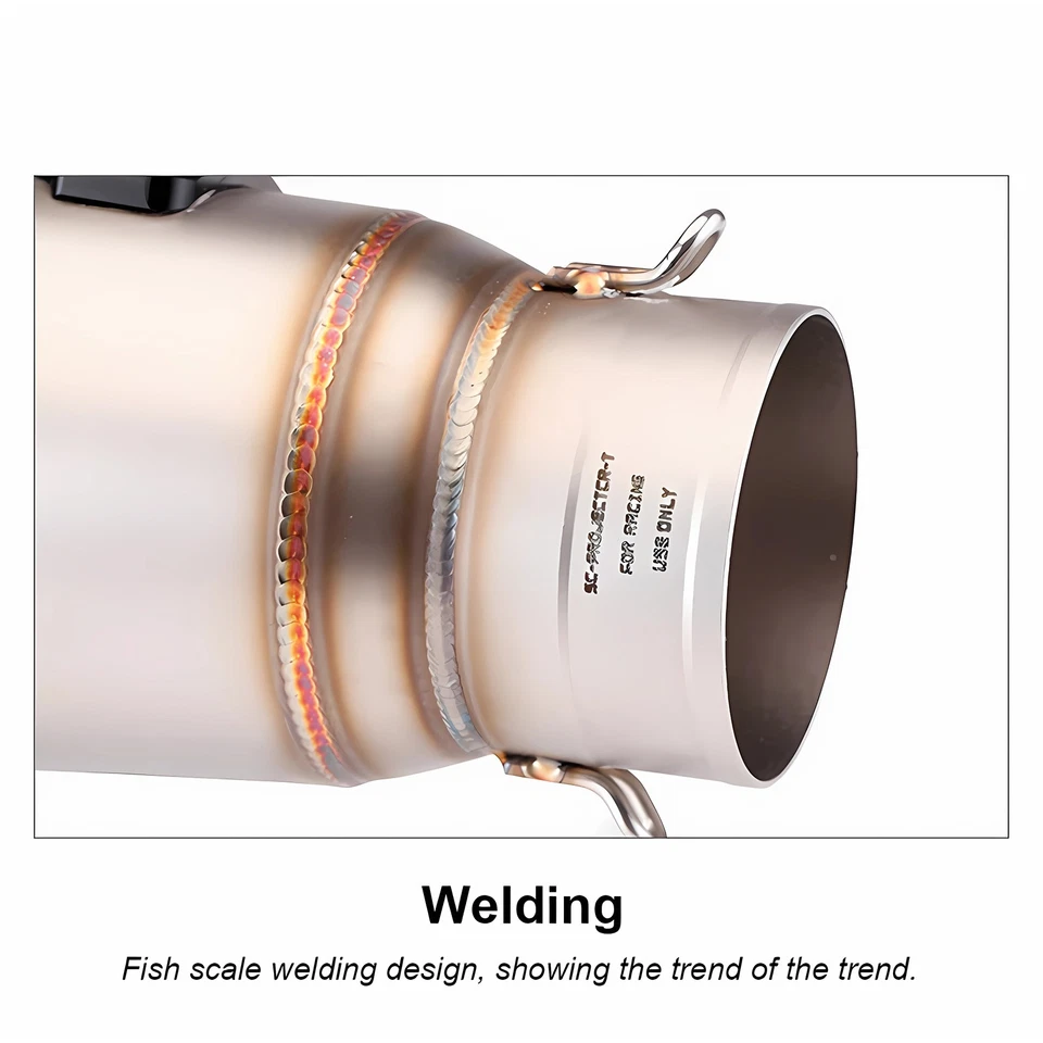 51mm Slip-on Motorcycle Exhaust Rear End Muffler Tail Pipe For Kawasaki Ninja — 第 4/4 张图片