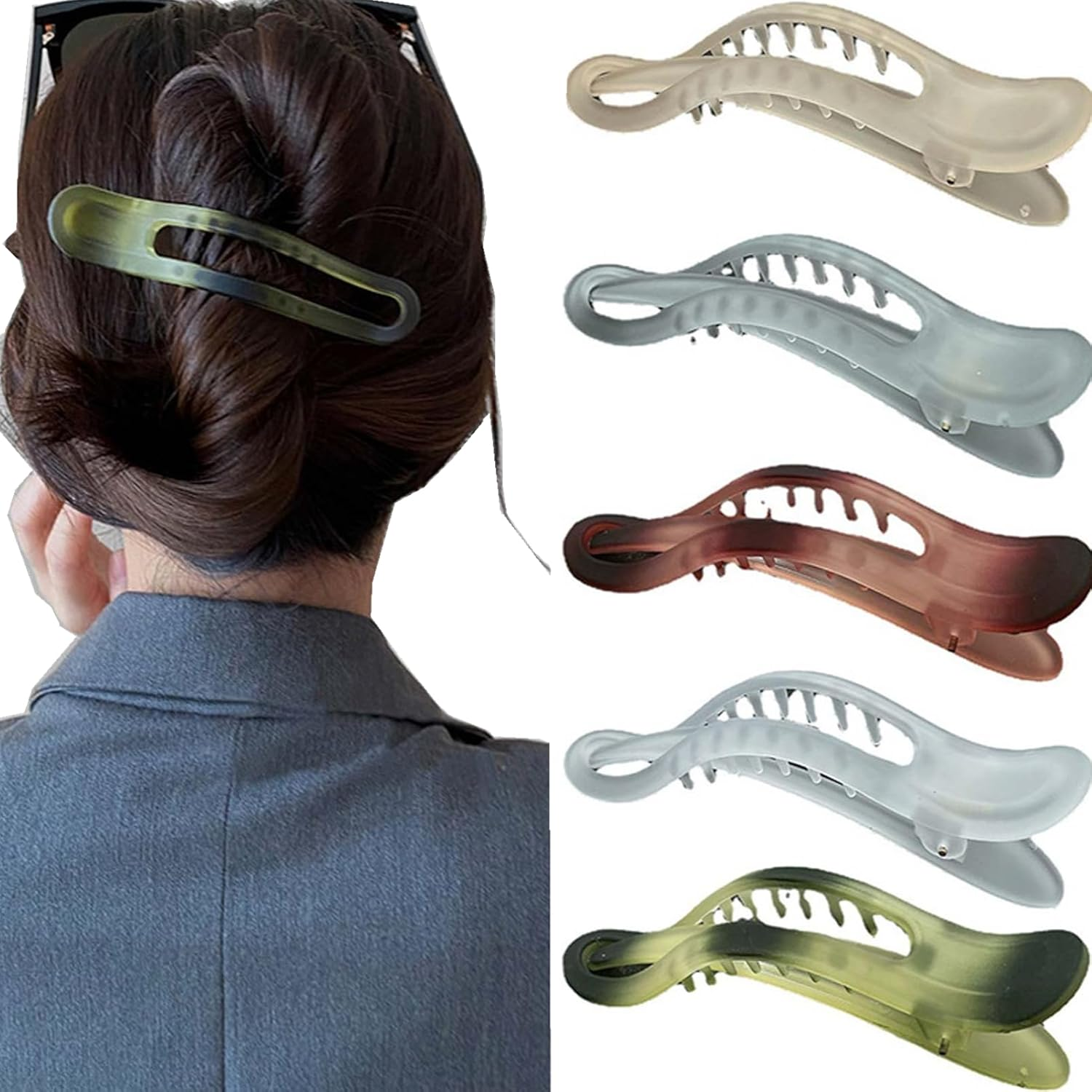Large Hair Clips Women，Large Hair Claw Duckbill Hairpin, Hairdressing Clips Long