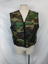 Vintage Woodland Camo Quilted Vest Mens L Puffer Liner 90s Y2K Outdoor Northwest