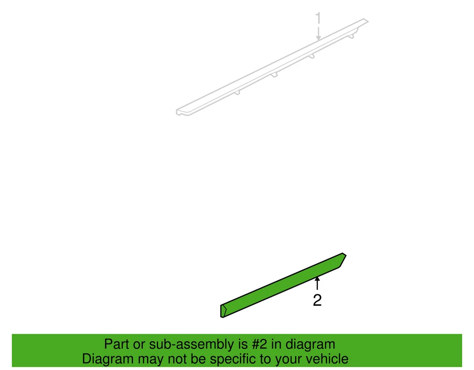 2006-2008 GENUINE GM REAR SIDE DOOR MOLDING, NEW OEM PART, PART NUMBER 15234574 - Image 3 of 4