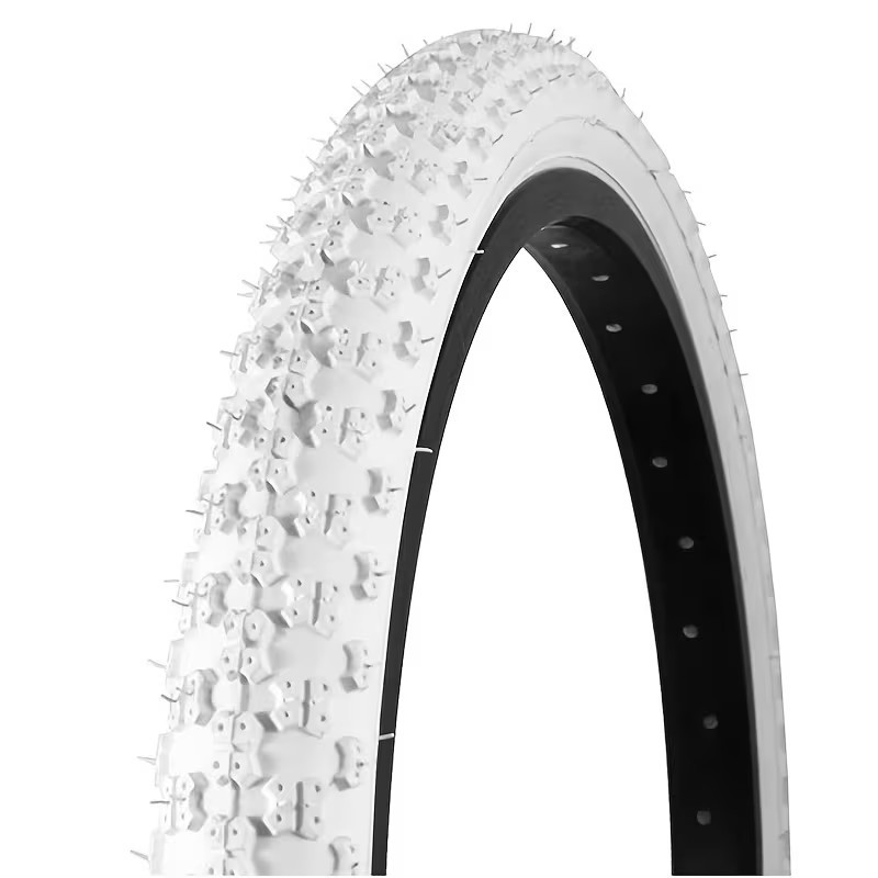 Pneu BMX 20 x 2.125 blanc résistant 54-406 pour VTT junior et vélo enfant