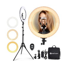 Ring Light 18 Inch LED Ringlight Kit with 73 inch Tripod Stand with Phone Hol...