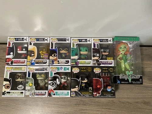 Funko Pop DC Batman Heroes & Villains Lot Batgirl Harley Joker Croc Ivy Catwoman