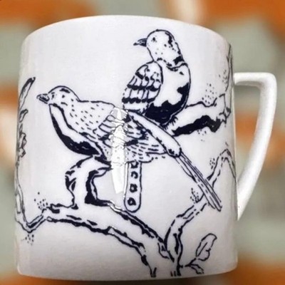Wedgwood Jasper Conran Chinoiserie Becher Bone China blau selten unbenutzt UK