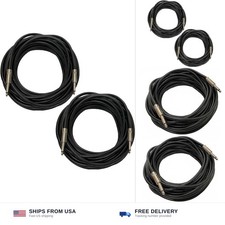 Professional 10 Feet 12 Gauge 1/4" to 1/4" TS Speaker Cables - 12AWG 10ft DJ/...