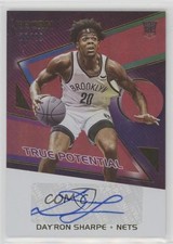 2021-22 Panini Recon True Potential Signatures Red 26/99 Day'Ron Sharpe Auto 3e0
