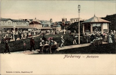 Postcard North Sea resort Norderney East Frisia, marketplace - 4914534