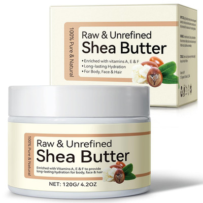 QJCWXIAOX Raw & Unrefined Shea Butter for Body, Face & Hair, Pure Shea Butter wi